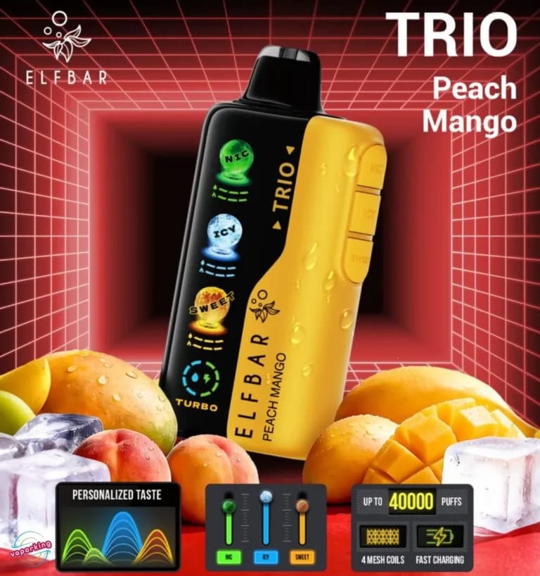 Elf Bar Trio – Peach Mango Watermelon – 40k Puffs
