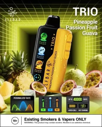 Elf Bar Trio Pineapple Passion Fruit Guava – 40K